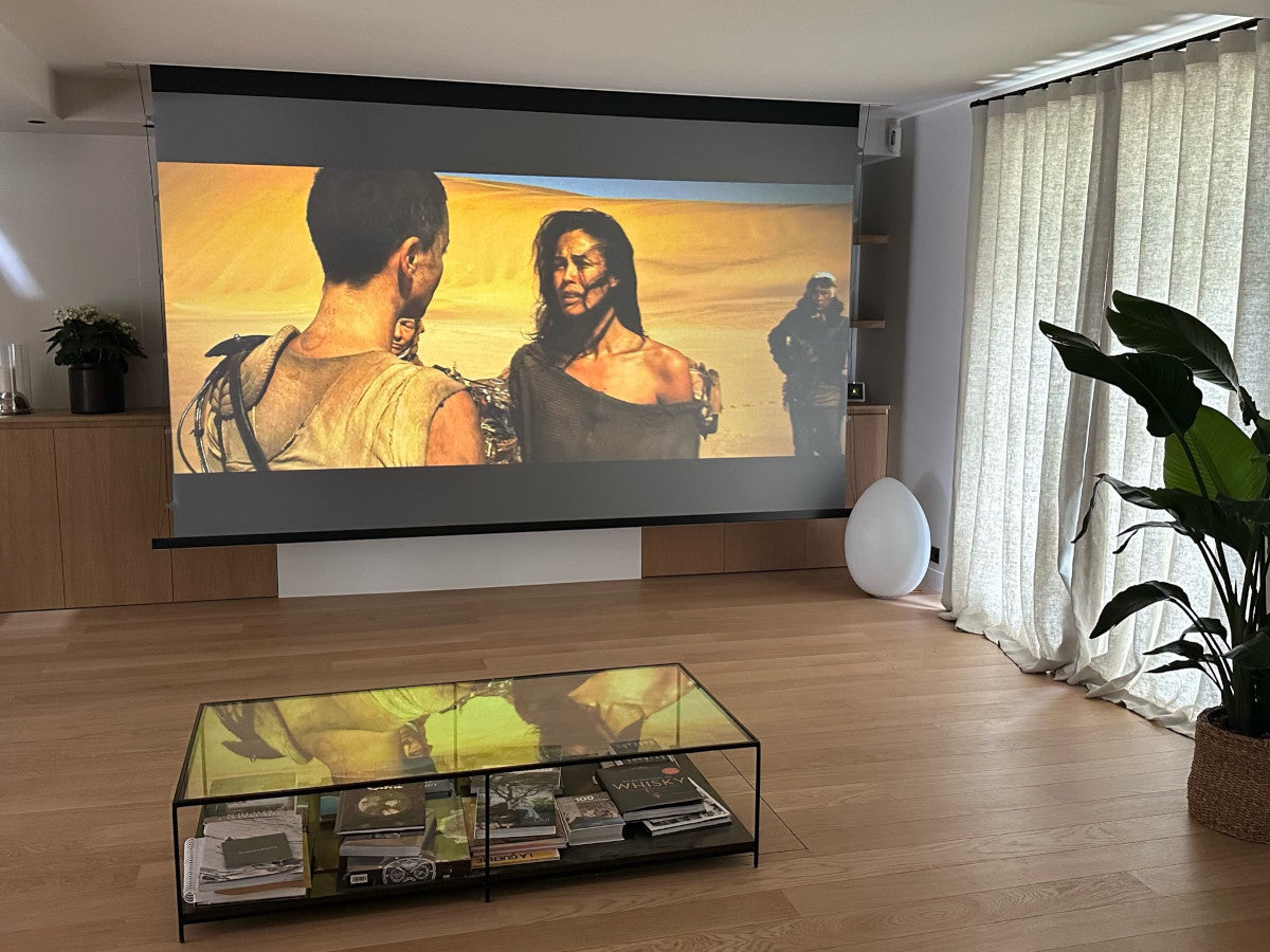 AV Concept Products CeilingScreen Tensioned X (BlackDrop 10cm) - Infinity+ (Sortie de toile à l'arrière)