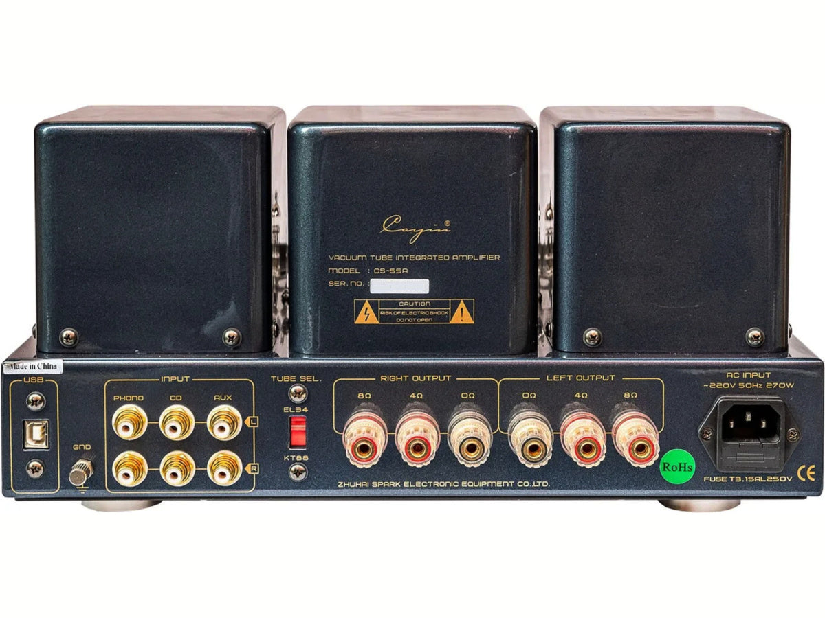 CAYIN CS-55A KT88 Noir connectique