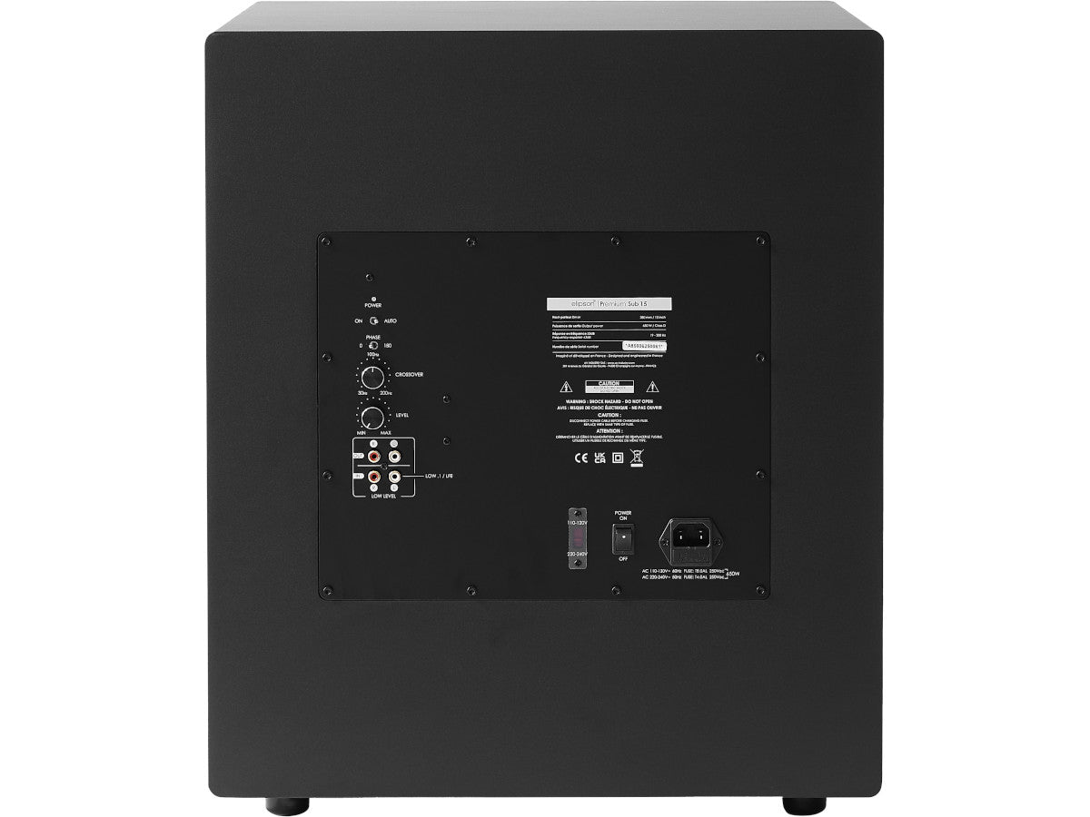 Elipson Premium SUB 15 Noir connectique