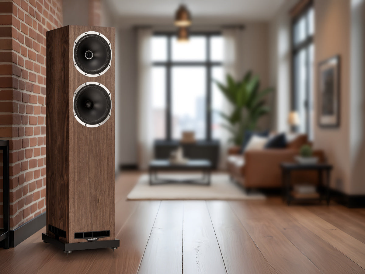 Fyne-audio F502s Noyer lifestyle