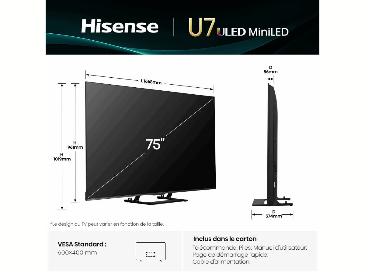 HISENSE 75U7Q PRO