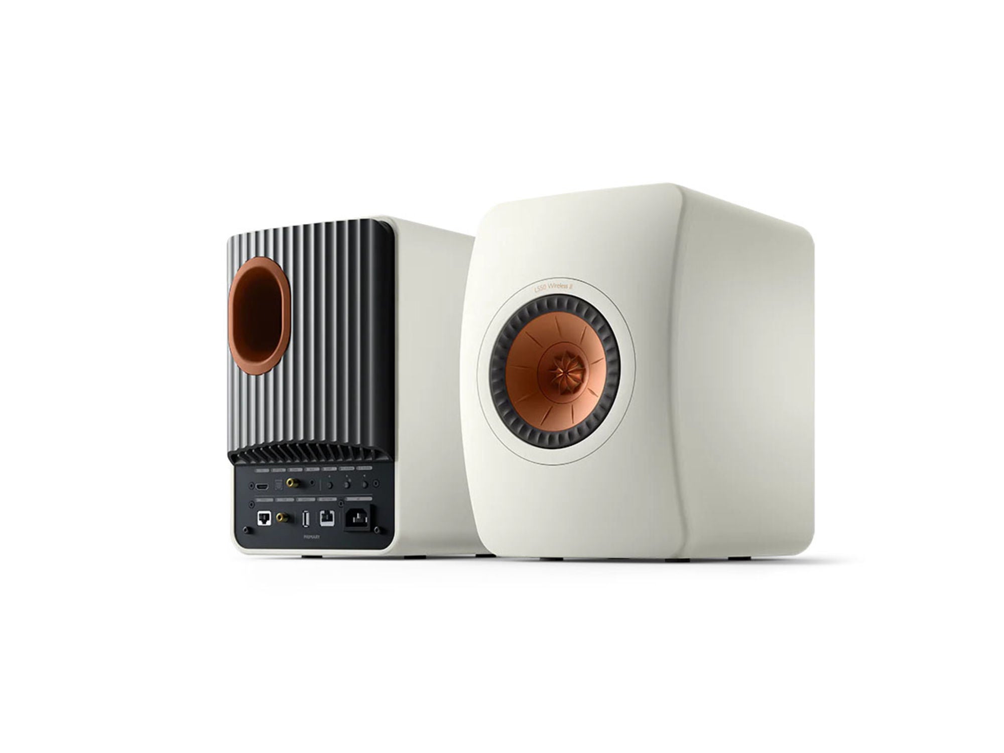 KEF LS50 Wireless 2 White connectique arrière