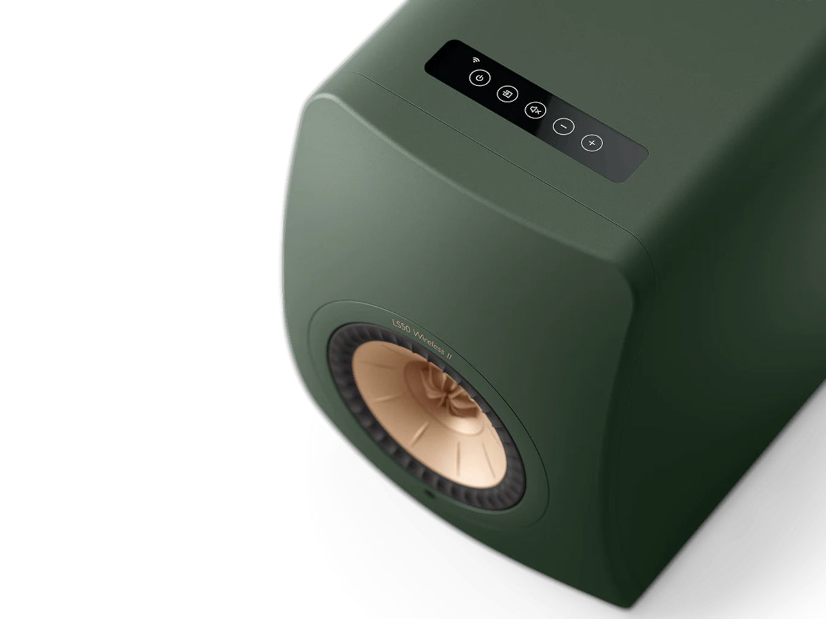 kef ls50 wireless 2 vert mousse vue de dessus