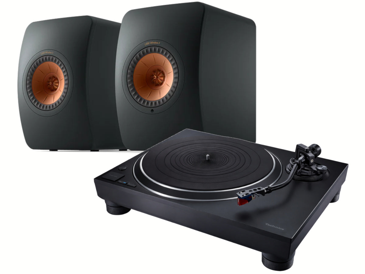 KEF LS50 Wireless 2 Black + TECHNICS SL-1500C Noir