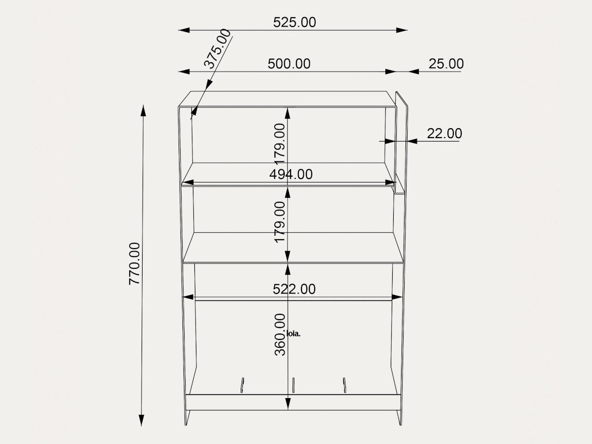 LOIA La Console Vinyles Acier