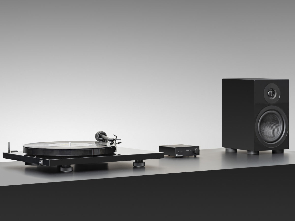 project e1 phono black high gloss lifestyle