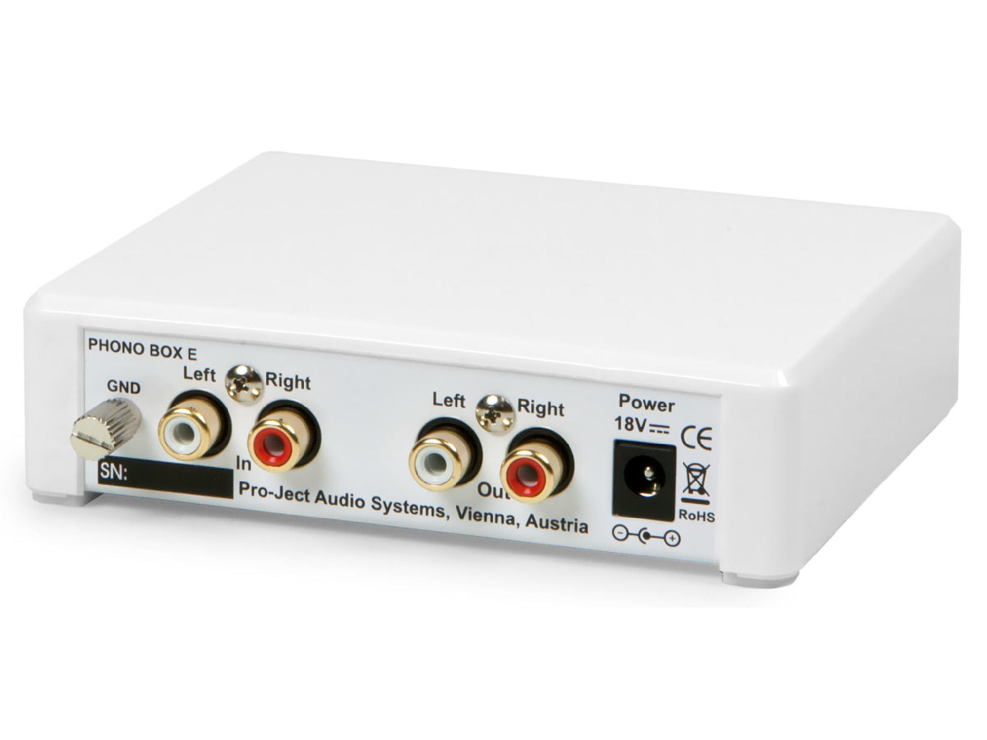 PROJECT Phono Box E White connectique