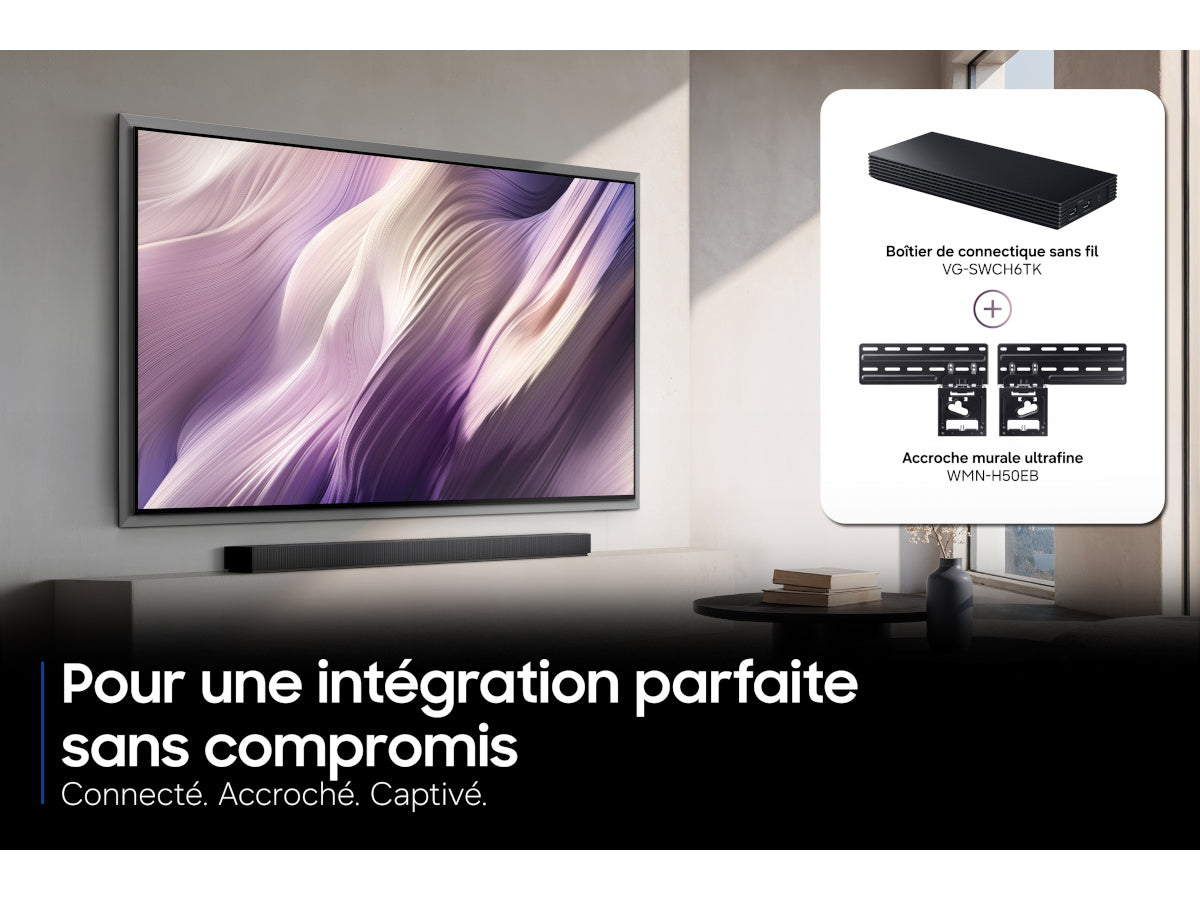 SAMSUNG TQ65S99H + BOITIER SANS FIL + FIXATION MURALE