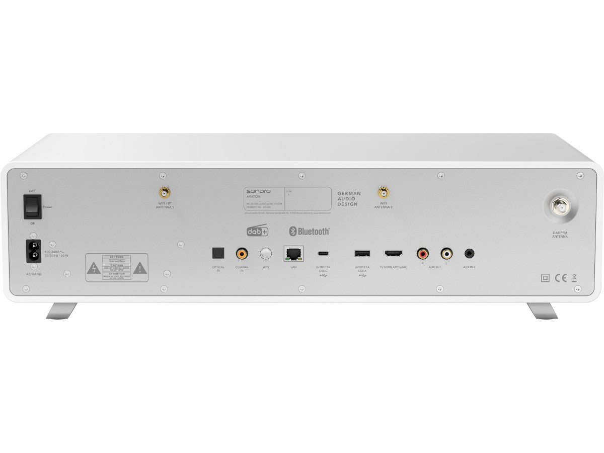 Sonoro Avaton Blanc Mat Argent arrière