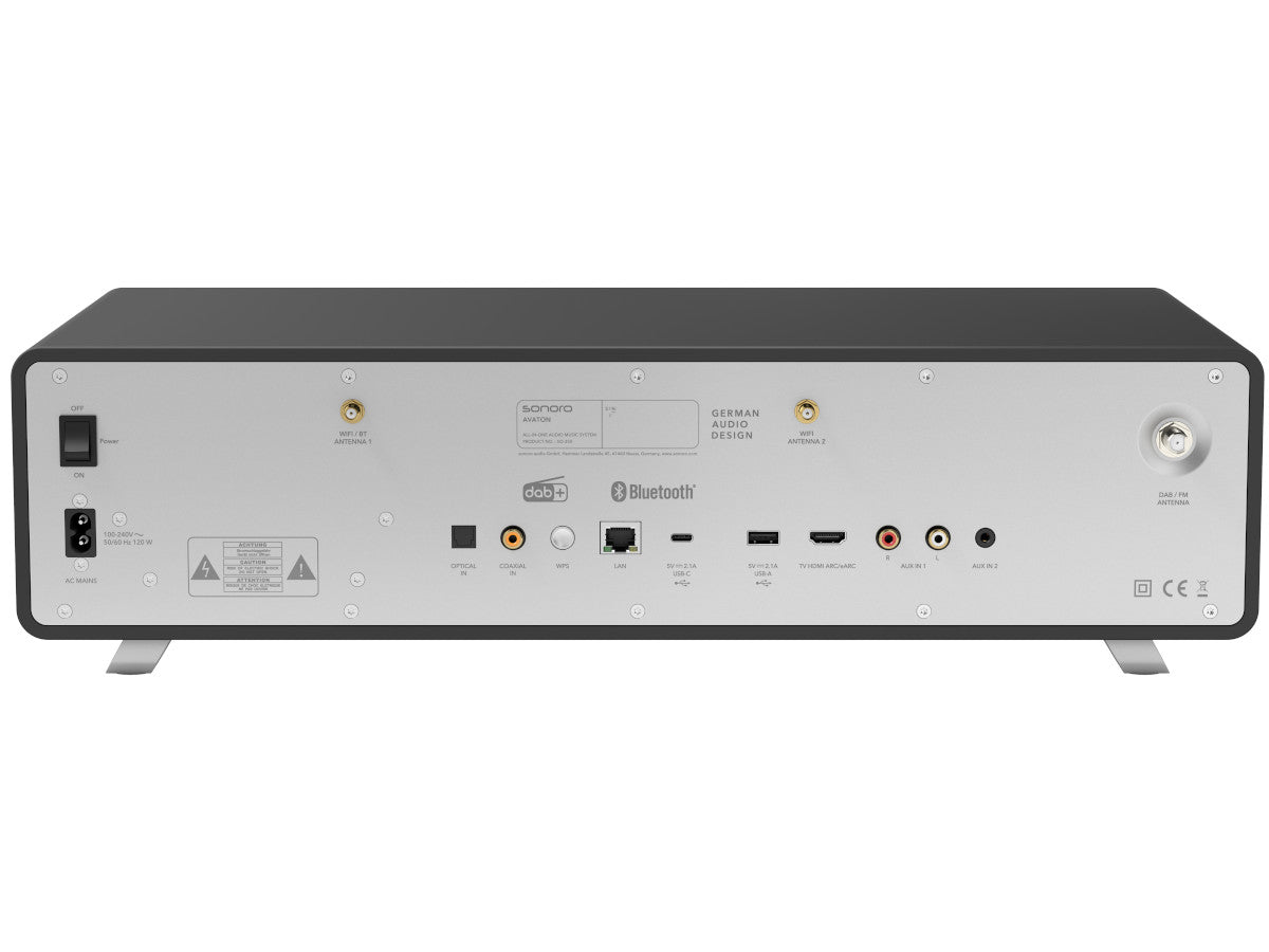 Sonoro Avaton Graphite Mat Argent connectique