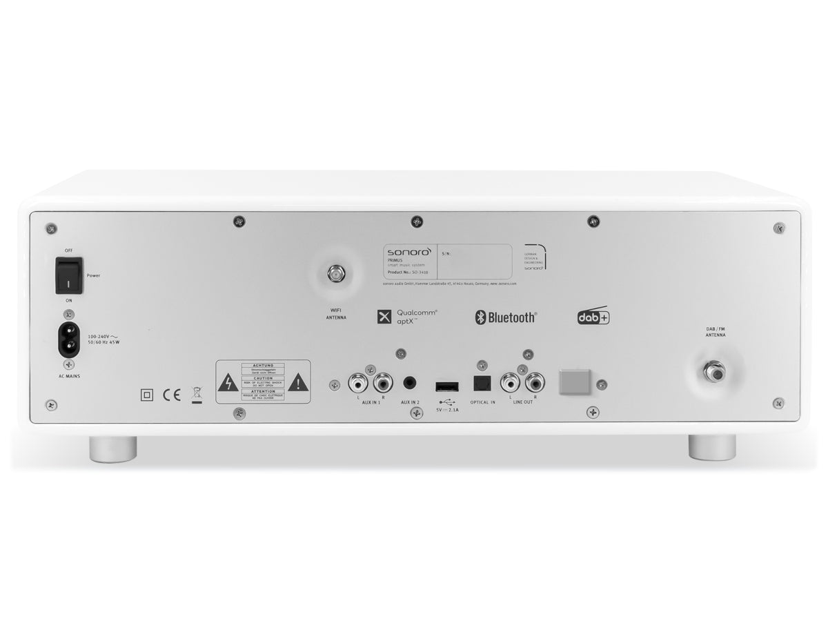 Sonoro Primus Blanc Brillant - Argent connectique