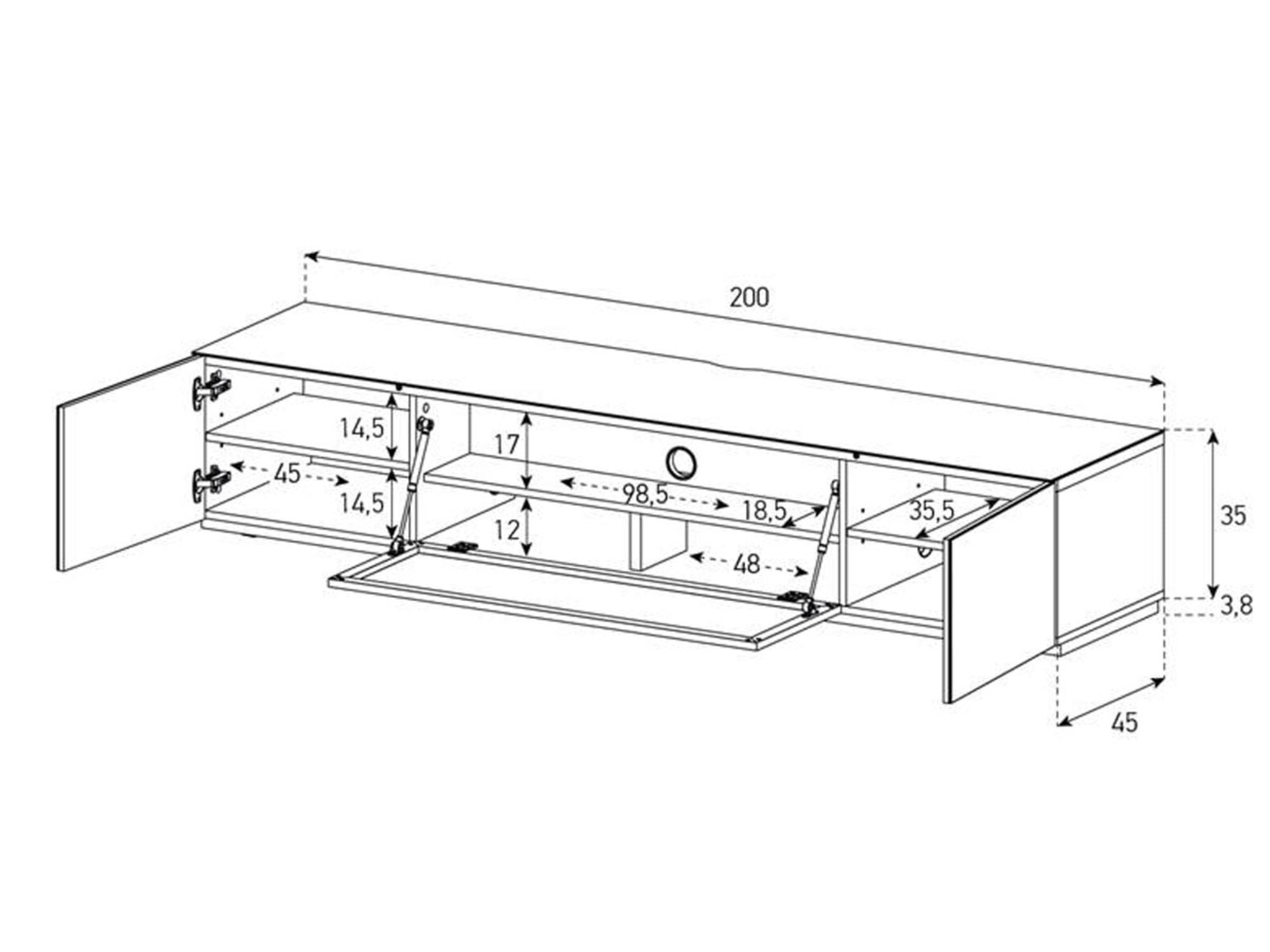 SONOROUS Studio STA 200T dimensions intérieures