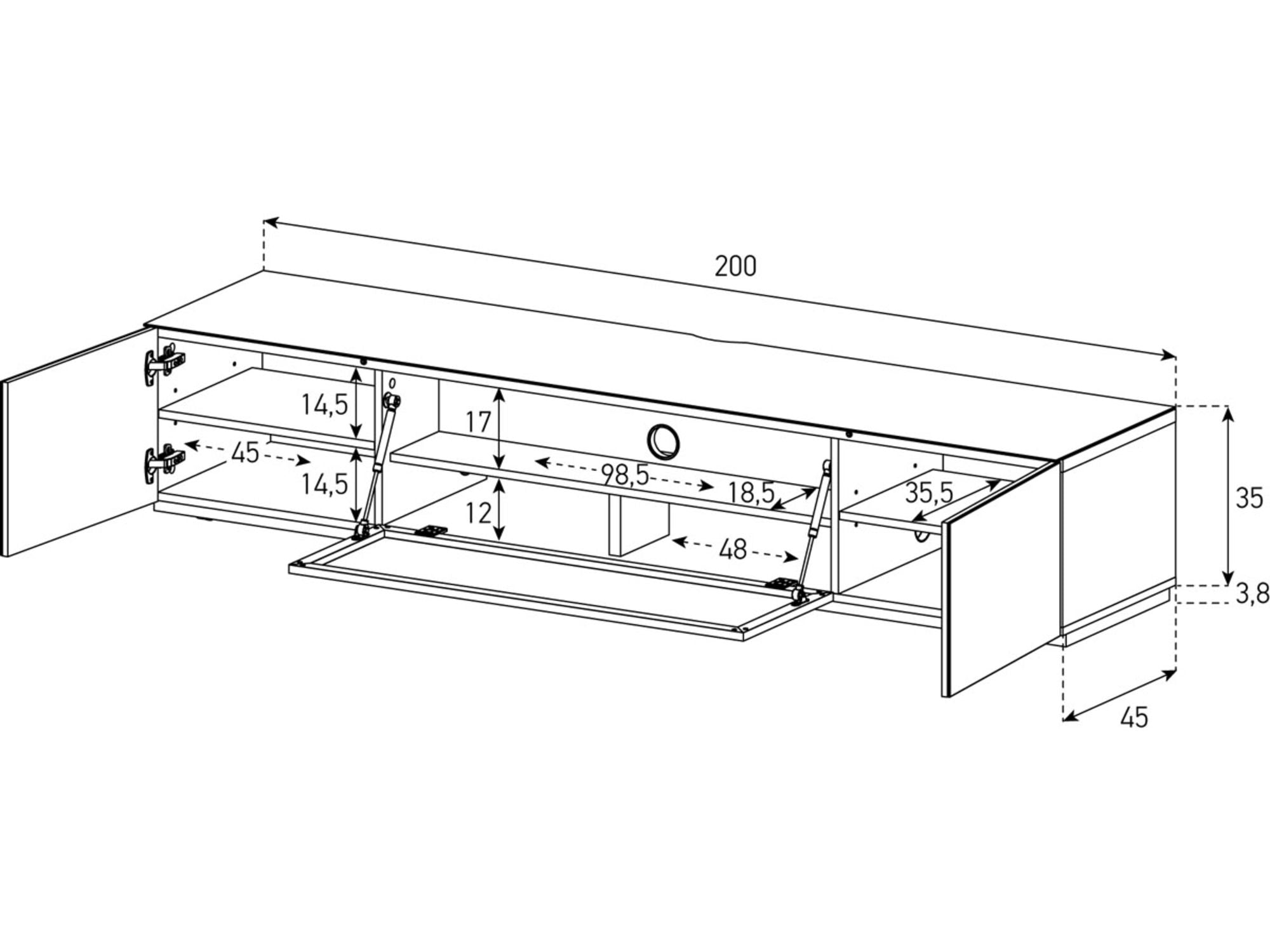 Sonorous STA200P dimensions