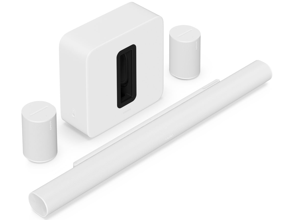 SONOS ARC ULTRA + SUB 4 + 2x ERA 100 SL BLANC