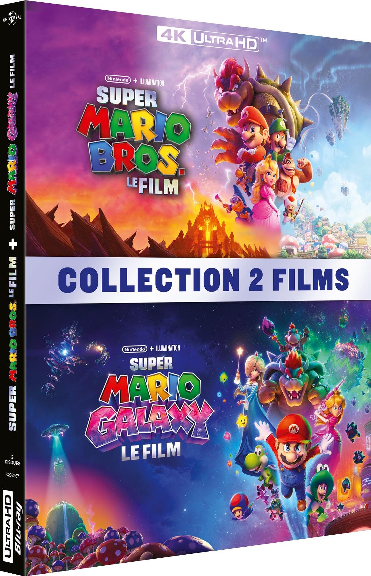 COFFRET SUPER MARIO BROS., LE FILM & SUPER MARIO GALAXY, LE FILM - 2 UHD 4K