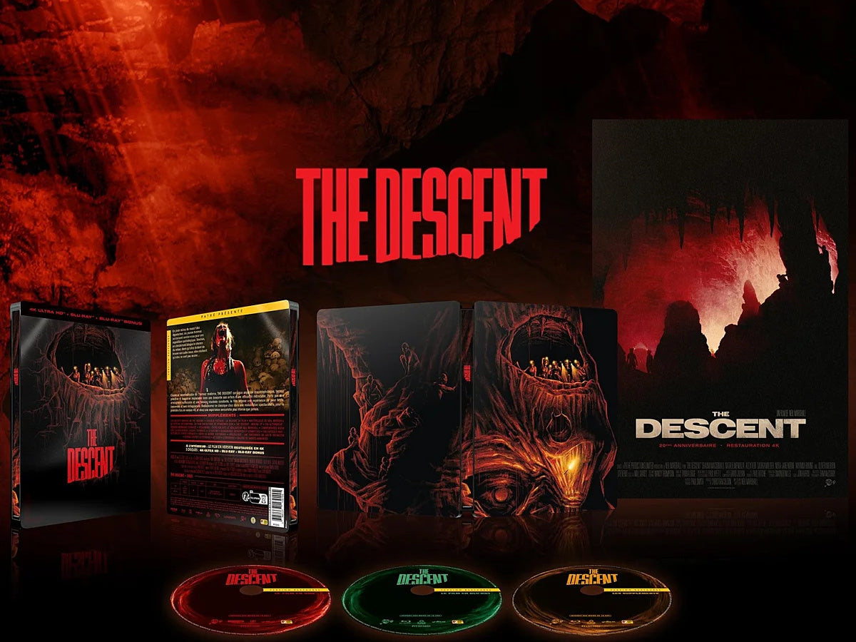THE DESCENT (2005) - COMBO UHD 4K + BD + BD BONUS + AFFICHE - STEELBOOK