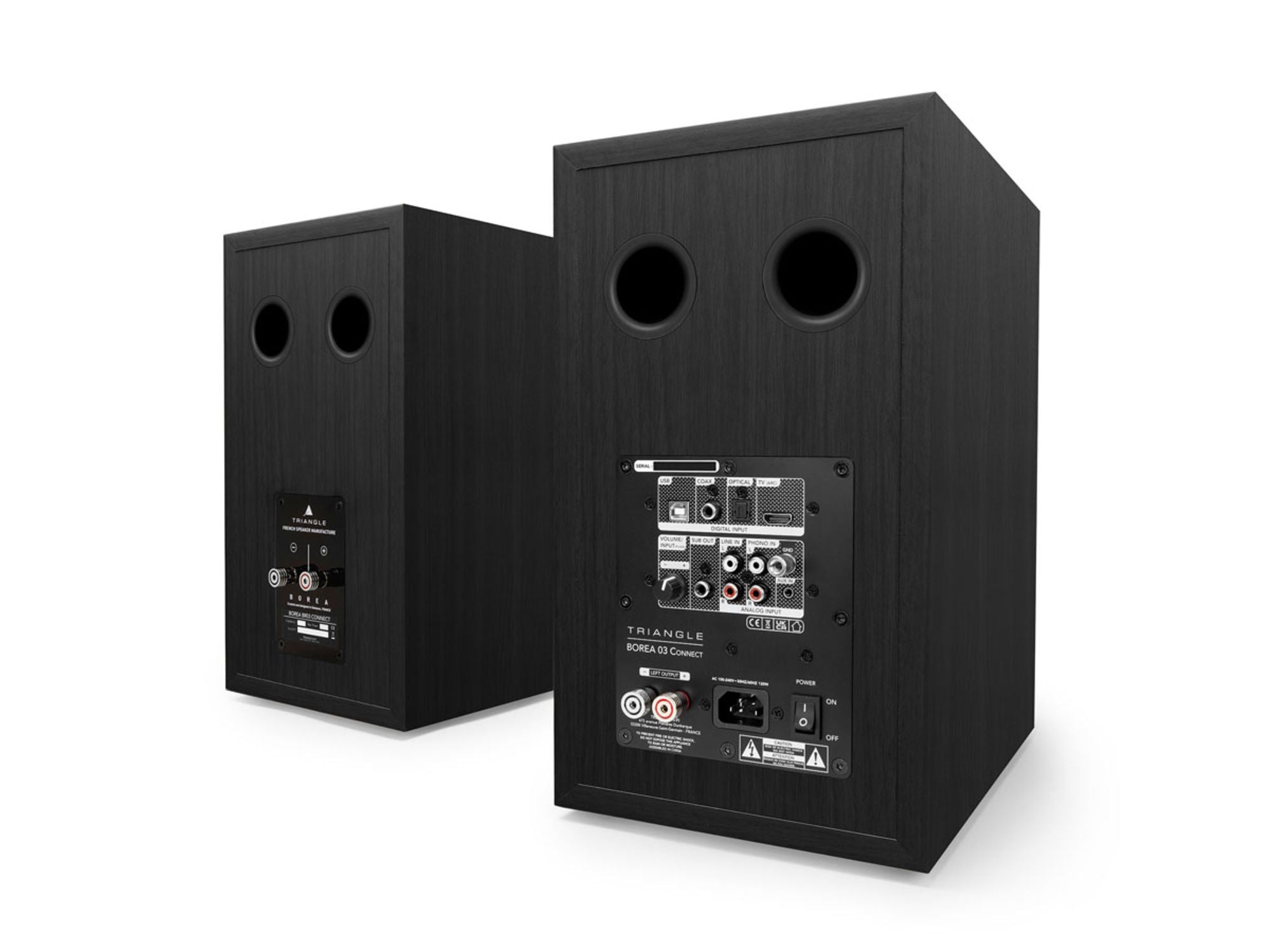 TRIANGLE BOREA BR03 Connect Noir Cendré connectique arrière