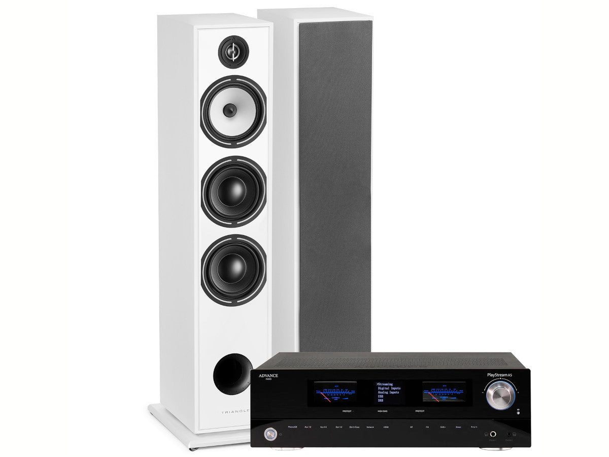 Pack TRIANGLE Borea BR08 Blanc - ADVANCE PARIS Playstream A5 - TRIANGLE Symphony 2x3m - ADVANCE Paris WTX500