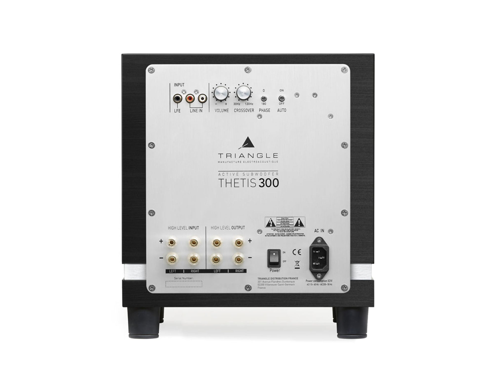 TRIANGLE THETIS 300 Frêne Noir connectique