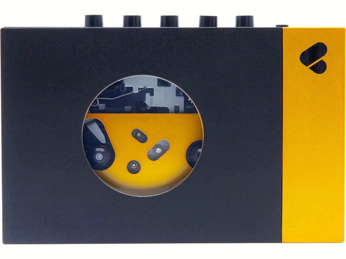 we are rewind lecteur cassette noir jaune detail