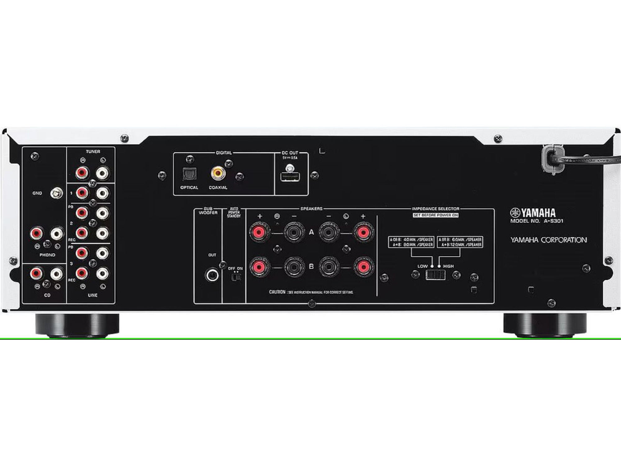 YAMAHA A-S301 Black connectique