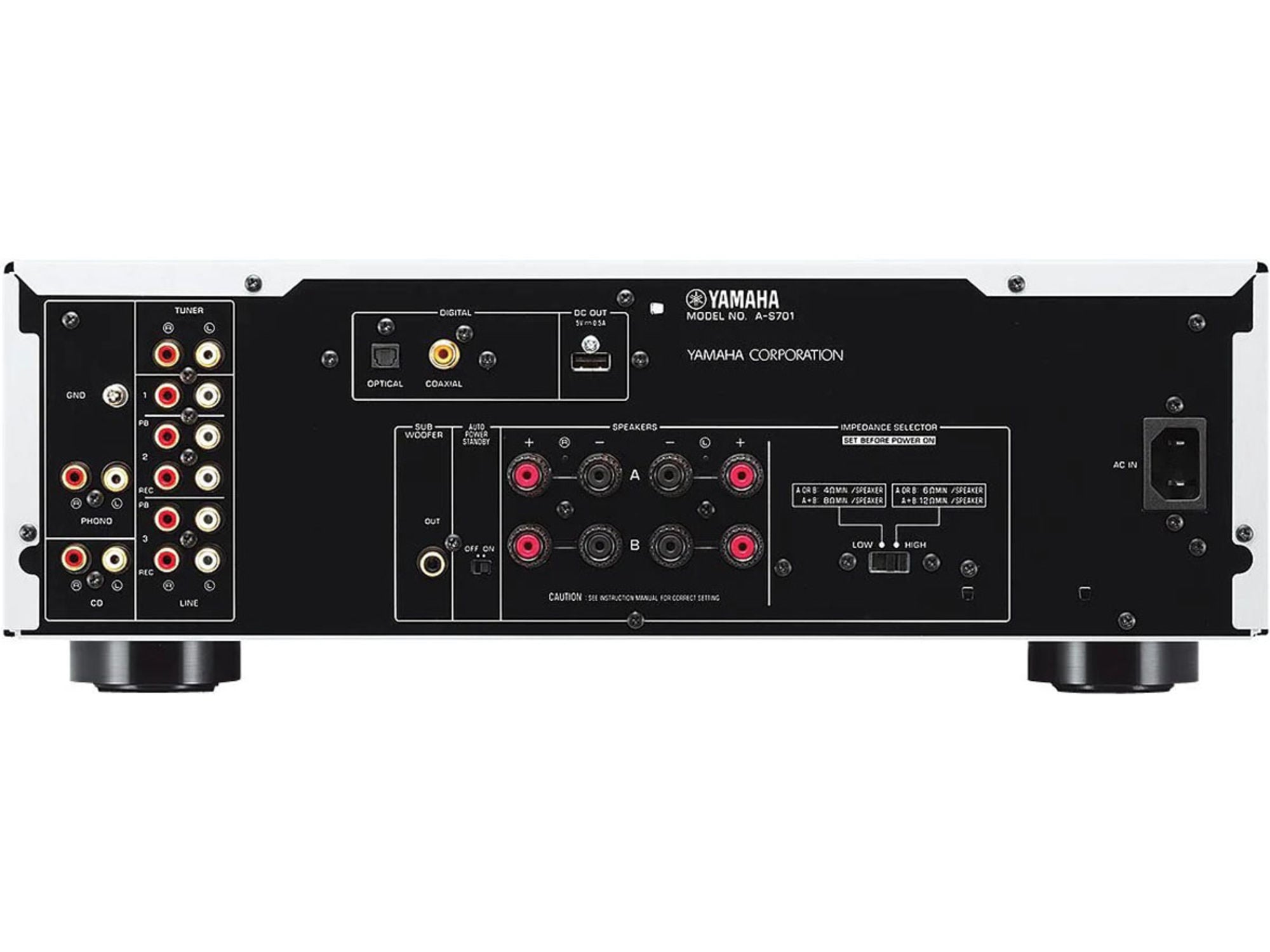 YAMAHA A-S701 Silver connectique