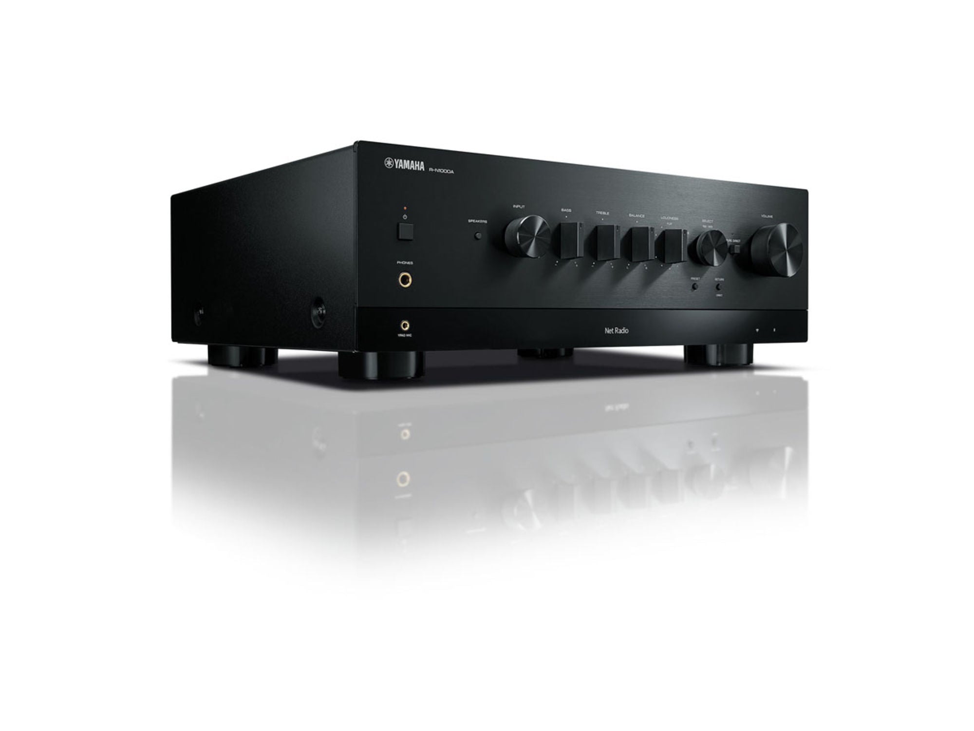 YAMAHA MusicCast R-N1000A Black detail face avant