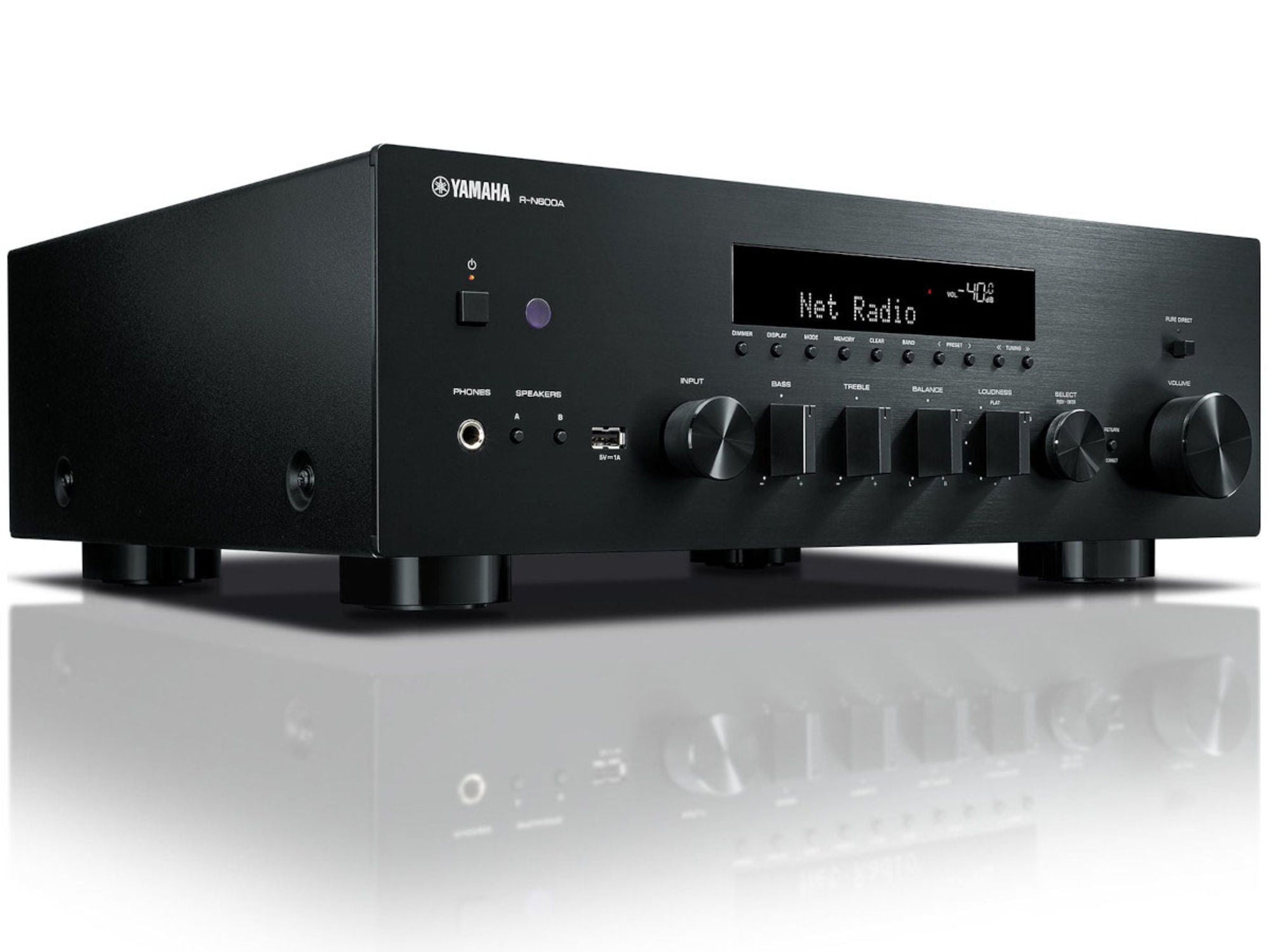 YAMAHA MusicCast R-N600A Black face avant