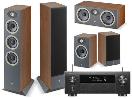 DENON AVC-X4800H Noir + FOCAL Pack 5.0 THEVA N°2 Dark Wood