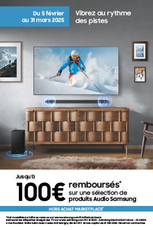 ODR Samsung Audio : jusqu'à 100€ remboursés