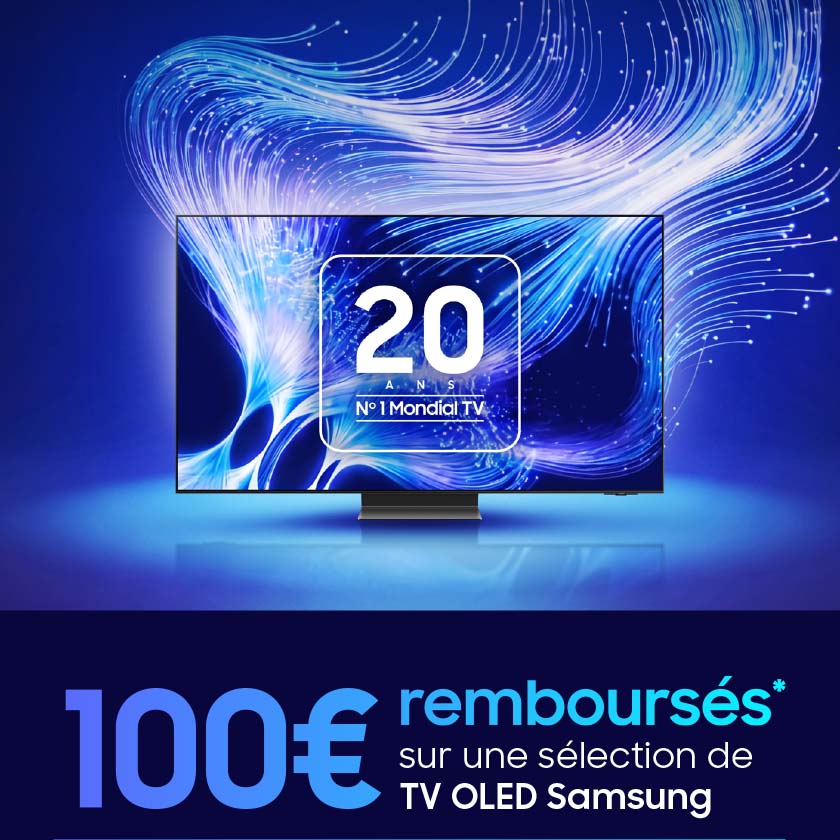 100€ remboursés sur le TV Samsung OLED S90F