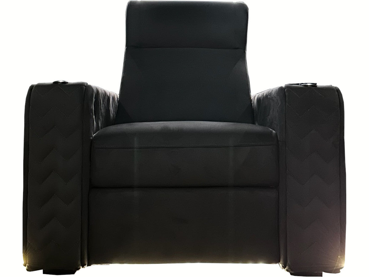 AV Concept Products - Mandalay / Fauteuil motorisé en Cuir (Finition lisse ou suede) - Triple motorisation (jambes, dos, nuque) - Porte gobelet réfrigéré - Massage - Retroéclairage or
