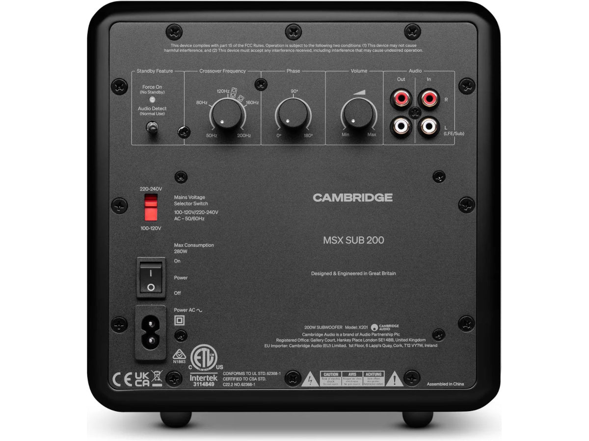 CAMBRIDGE MSX Sub 200 Noir