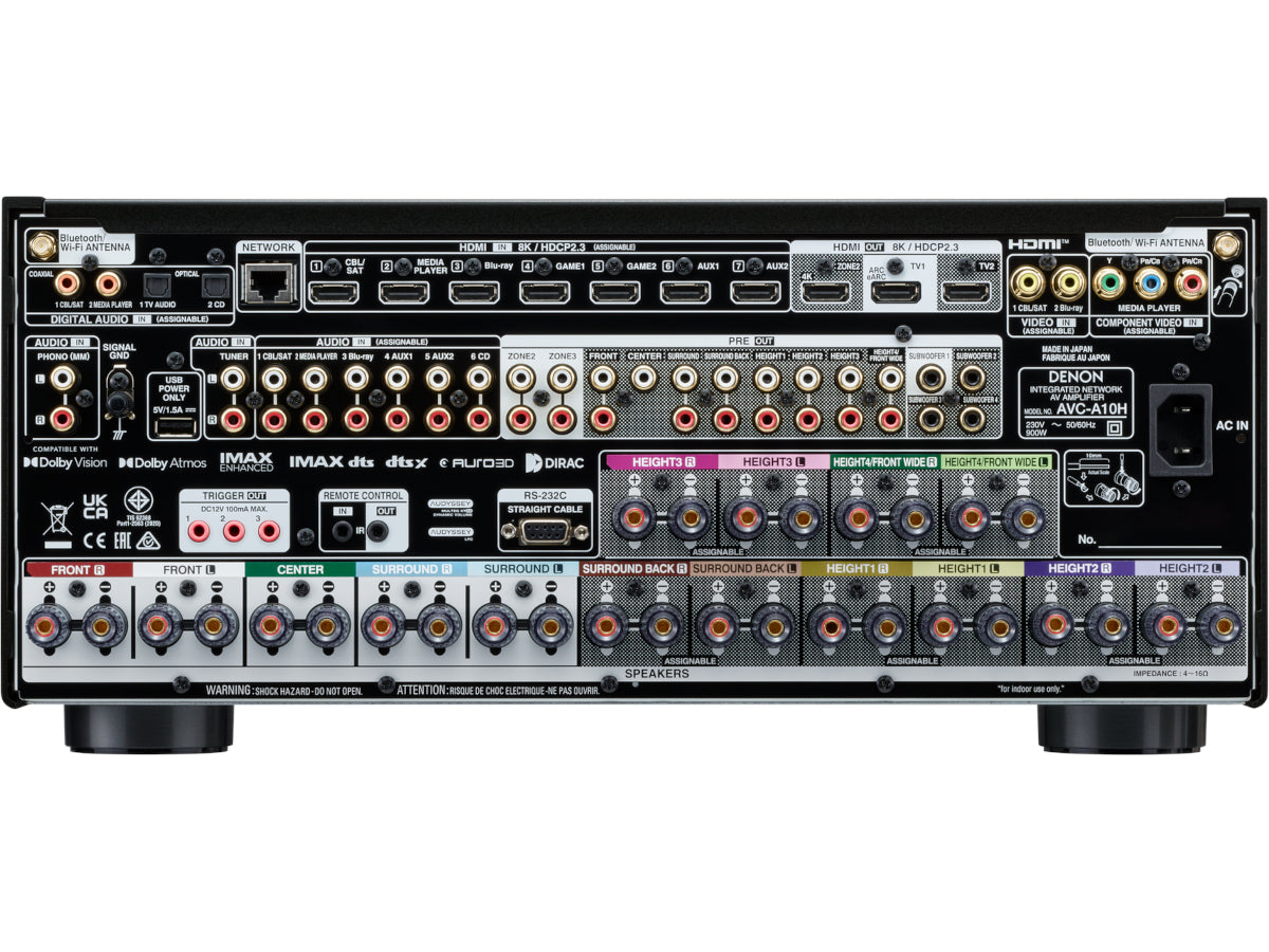 Denon AVC-A10 Black connectique