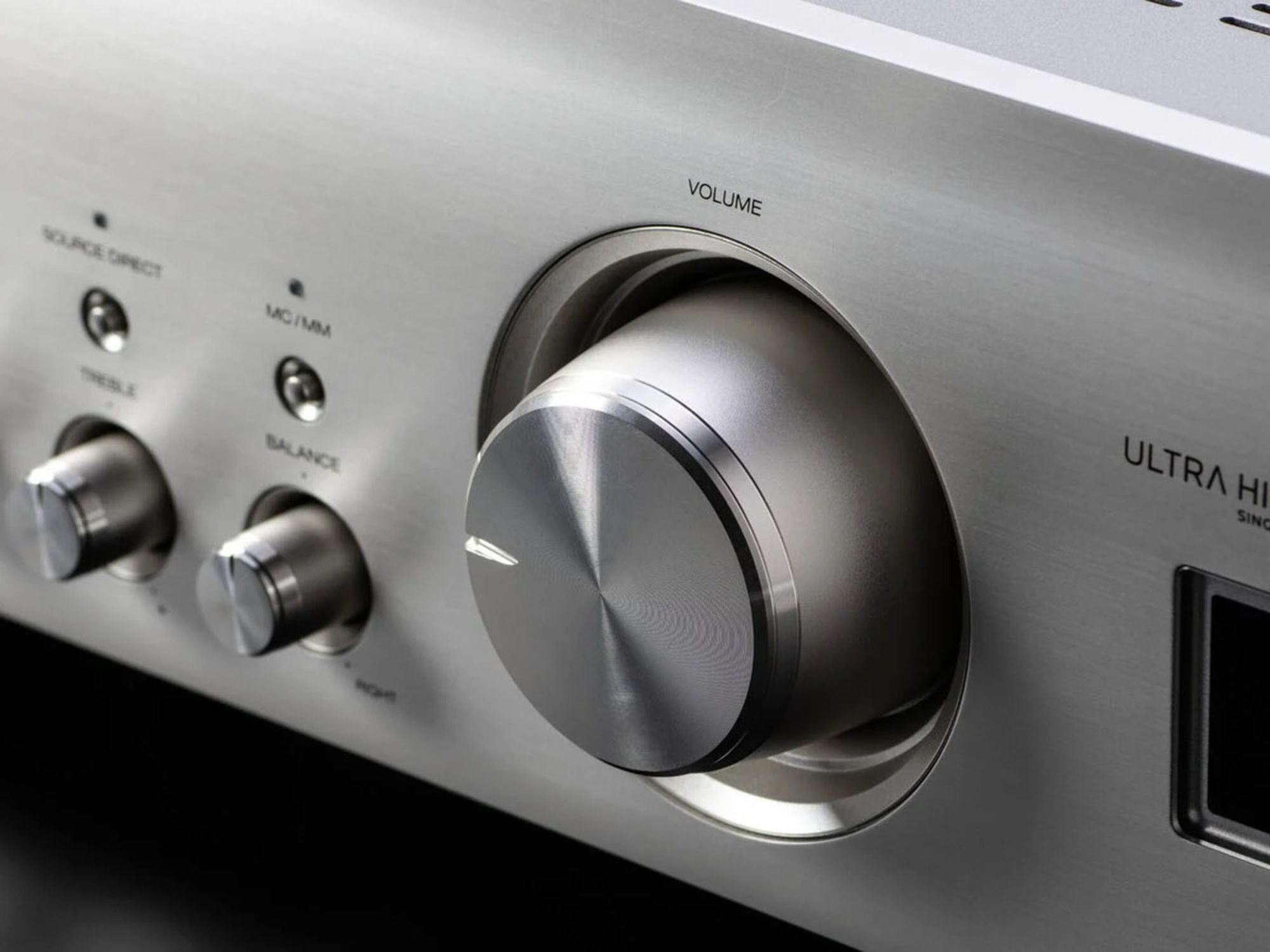 DENON PMA-1700NE Silver Premium details face avant