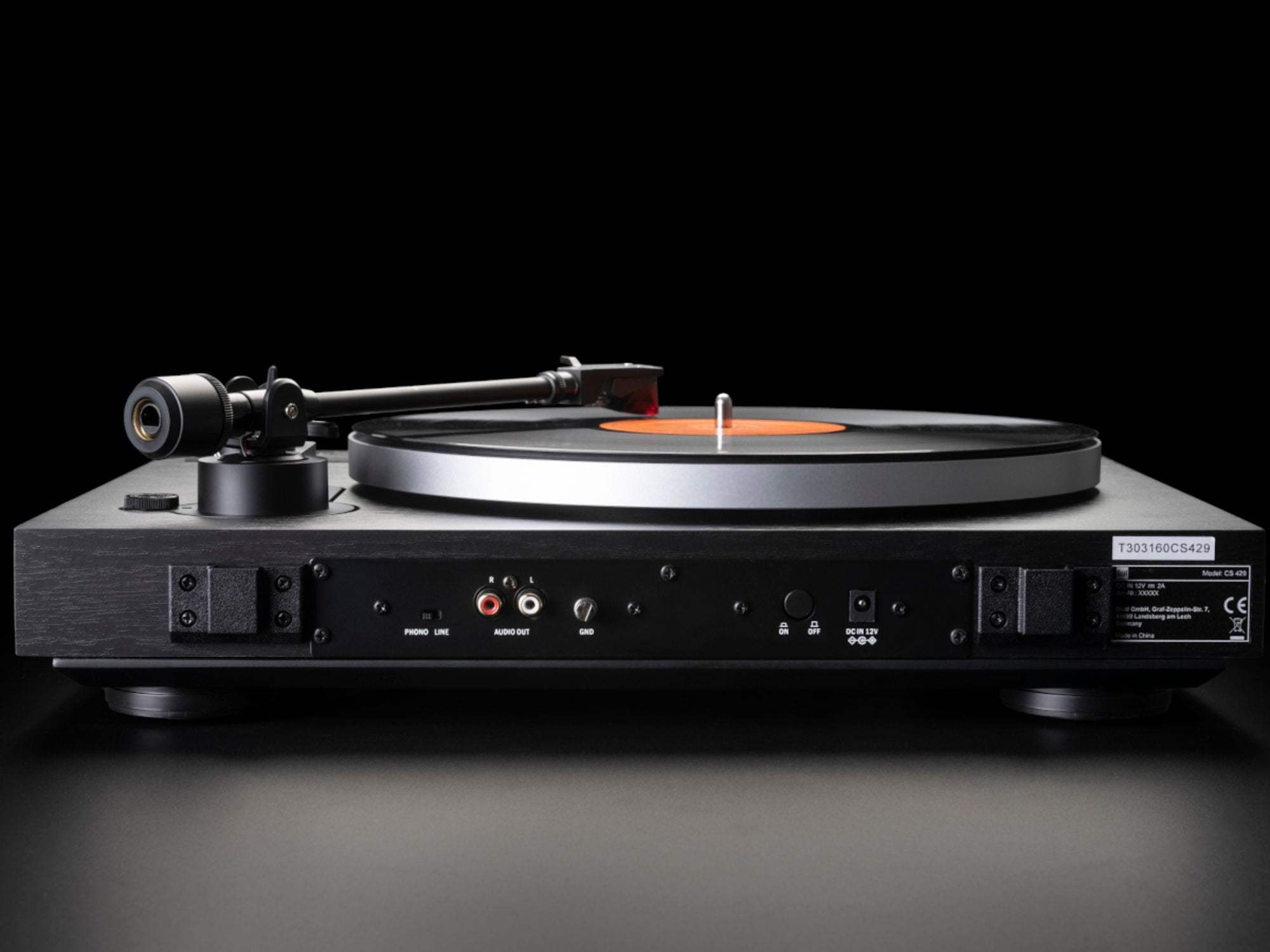 DUAL CS 429 Noir connectique