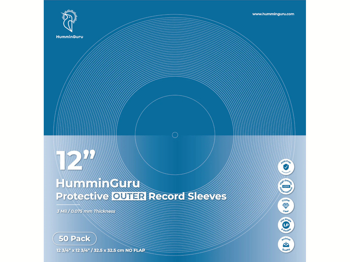 HUMMINGURU Pochettes extérieures x 50 (POUR DISQUES 12")