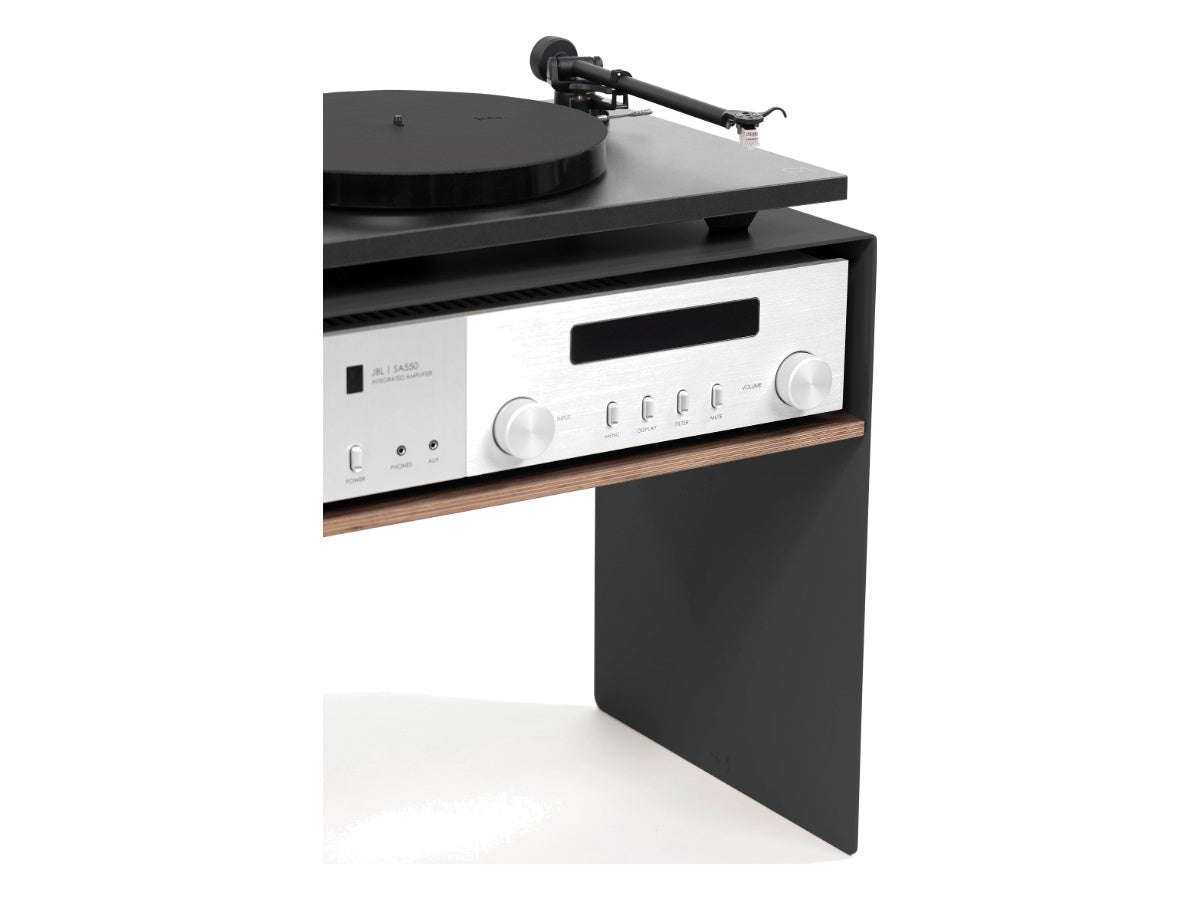 LOIA La Console Vinyles Basse Noir - Noyer
