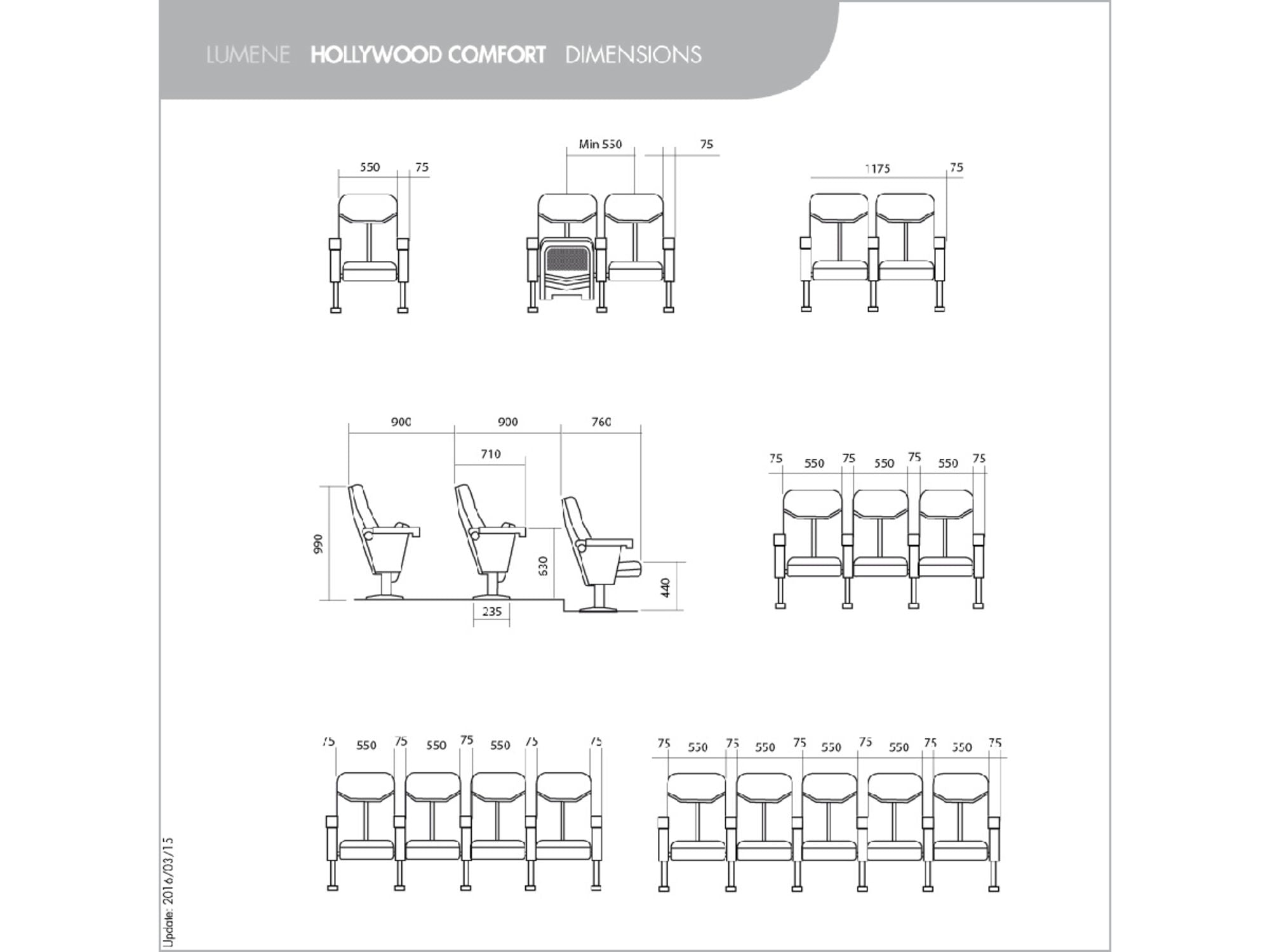 LUMENE HOLLYWOOD COMFORT (Accoudoir central)