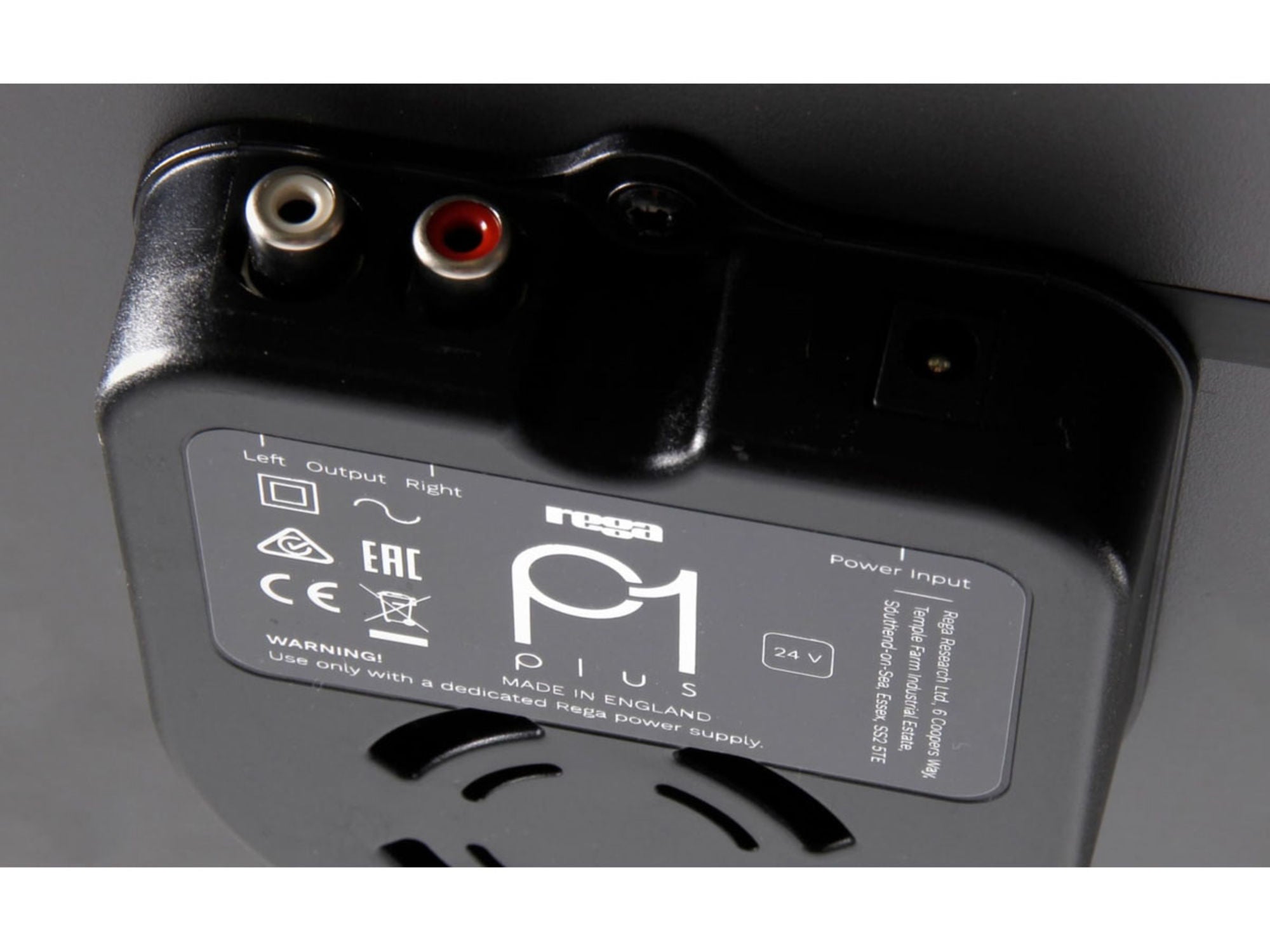 REGA PLANAR 1 PLUS Blanc Mat connectique