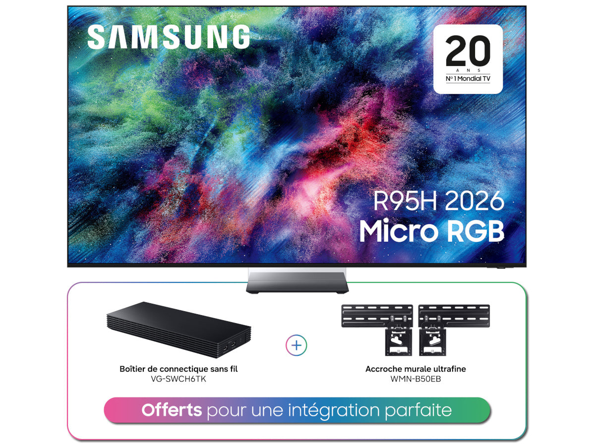 SAMSUNG TMR65R95H + BOITIER SANS FIL + FIXATION MURALE