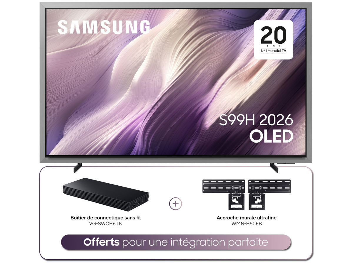 SAMSUNG TQ77S99H + BOITIER SANS FIL + FIXATION MURALE