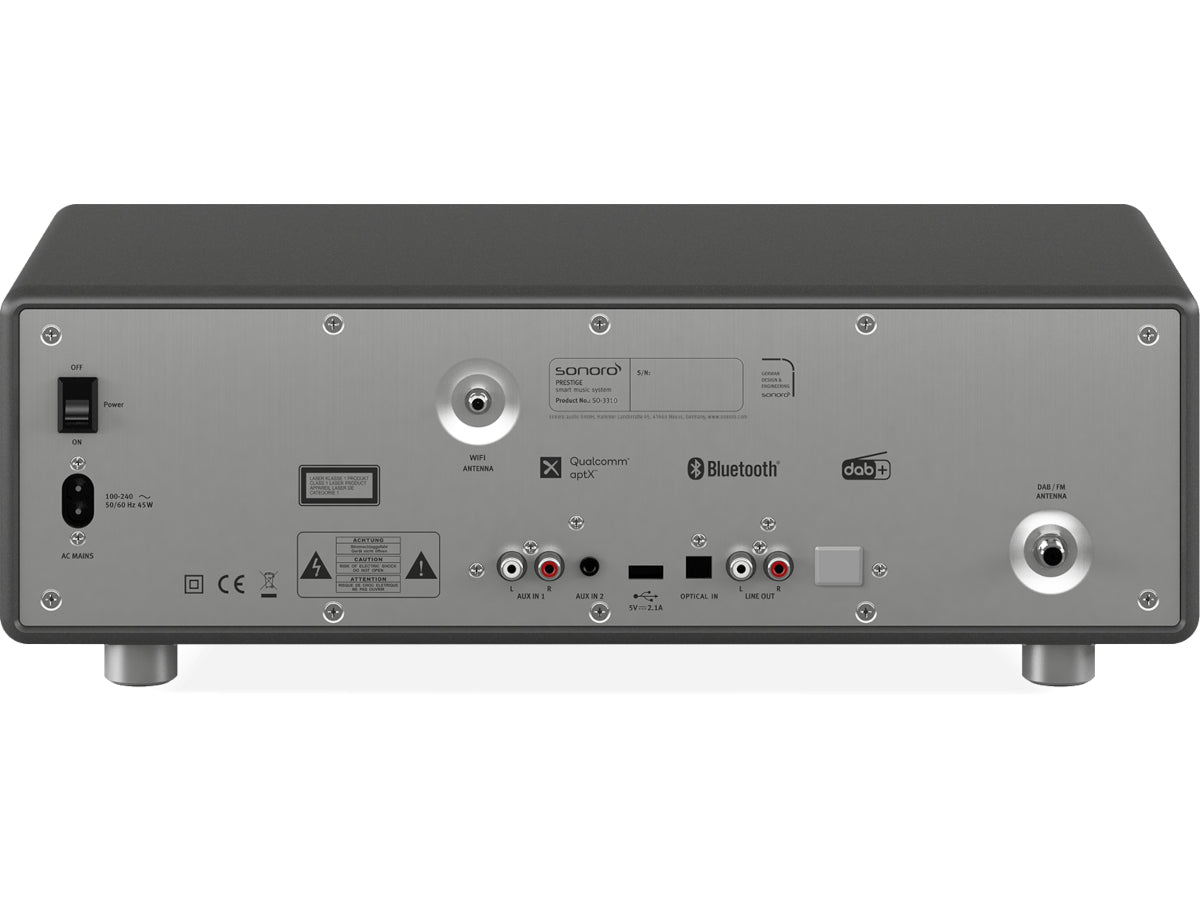 SONORO PRESTIGE Graphite Mat - Argent connectique