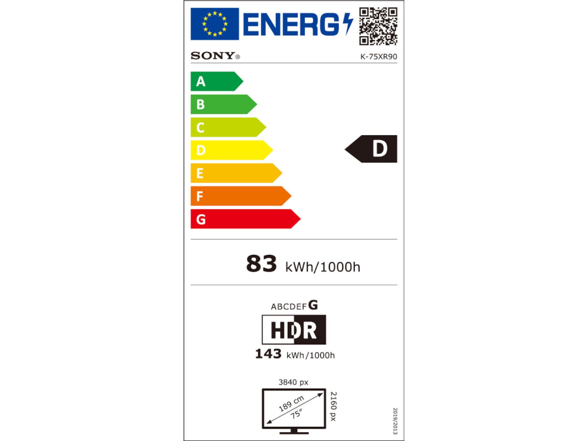 SONY 75 BRAVIA 9 (K-75XR90)