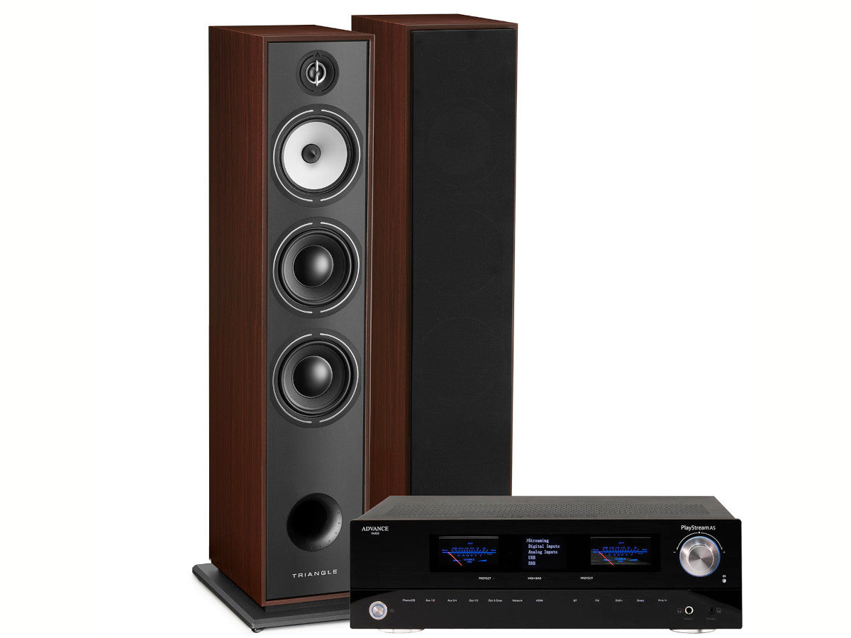 Pack TRIANGLE Borea BR08 Noyer - ADVANCE PARIS Playstream A5 - TRIANGLE Symphony 2x3m - ADVANCE Paris WTX500