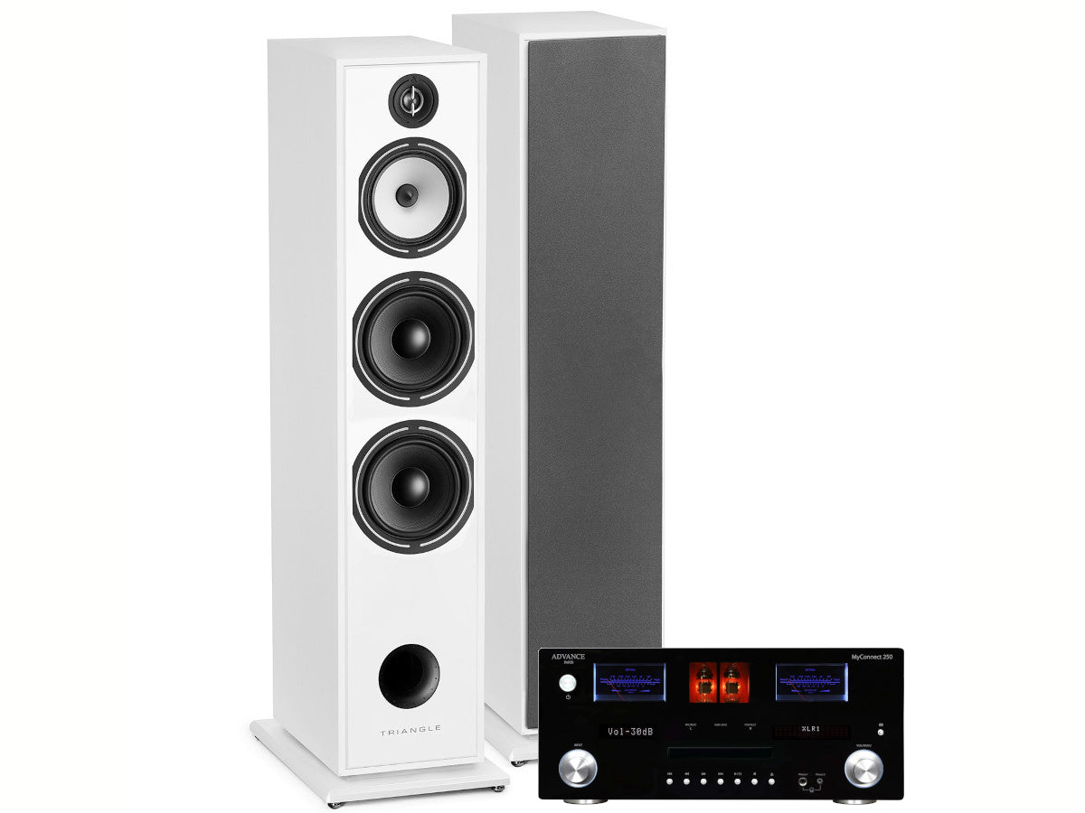 Pack TRIANGLE Borea BR10 Blanc - ADVANCE PARIS Myconnect 250 - TRIANGLE Symphony 2x3m - ADVANCE PARIS WTX500