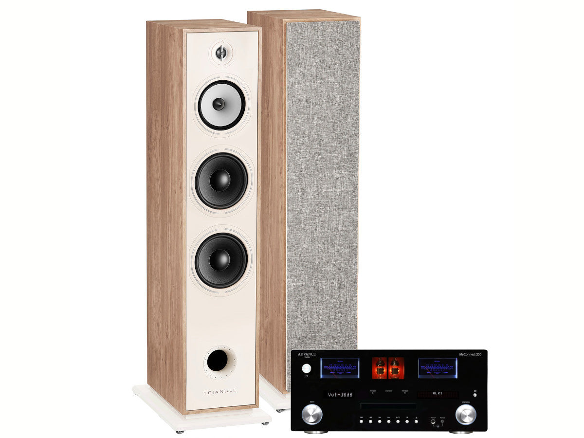 Pack TRIANGLE Borea BR10 Chêne Clair - ADVANCE PARIS Myconnect 250 - TRIANGLE Symphony 2x3m - ADVANCE PARIS WTX500