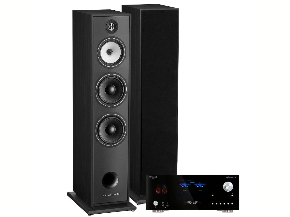 Pack TRIANGLE Borea BR10 Noir - ADVANCE PARIS Myconnect 150 - TRIANGLE Symphony 2x3m - ADVANCE PARIS WTX500