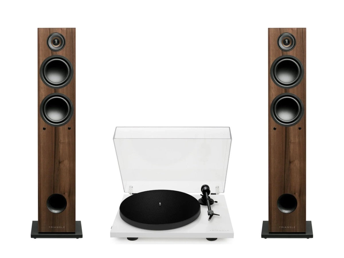 TRIANGLE LN05A Châtaignier + Platine LUNAR 1 White