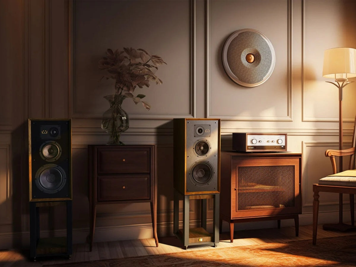 WHARFEDALE LINTON & SUPER LINTON Stand (la paire) Mahogany